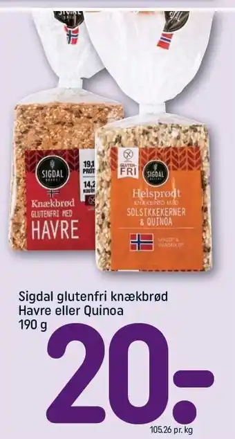 REMA 1000 Sigdal glutenfri tilbud