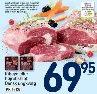 REMA 1000 Ribeye el. højrebsfilet tilbud