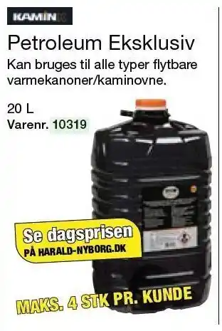 Harald Nyborg Petroleum Eksklusiv 20 L - Se dagsprisen tilbud