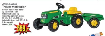 Harald Nyborg John Deere traktor med trailer tilbud