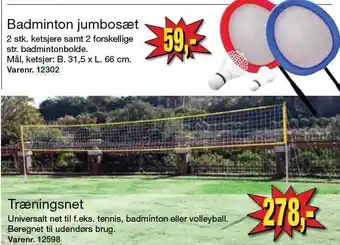 Harald Nyborg Badminton jumbosæt eller træningsnet tilbud