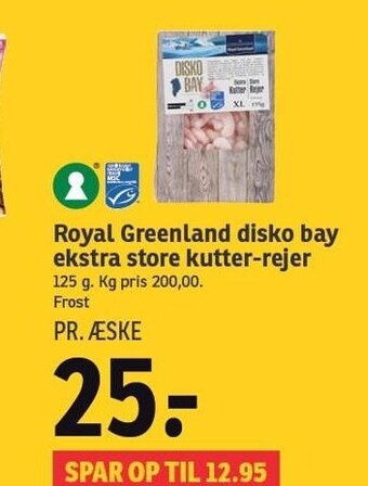 SPAR Royal greenland disko bay ekstra store kutter-rejer tilbud