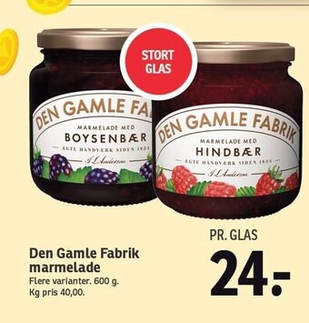SPAR Den gamle fabrik marmelade tilbud
