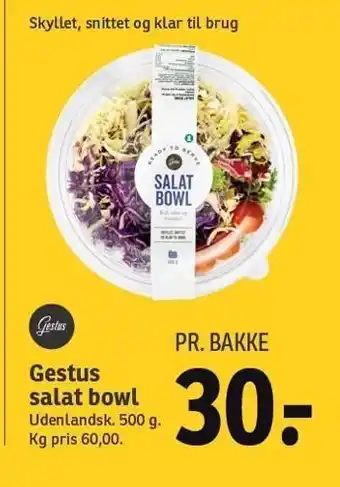 SPAR Gestus salat bowl tilbud