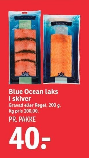 Blue ocean laks i skiver
