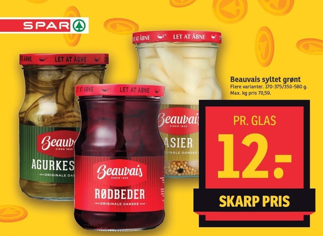 SPAR Beauvais syltet grønt tilbud