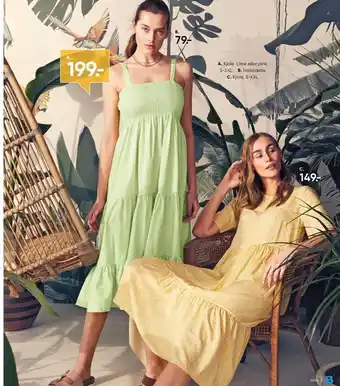 Bilka Kjole i lime eller pink tilbud
