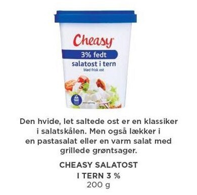 MENY Cheasy salatost i tern 3 % tilbud