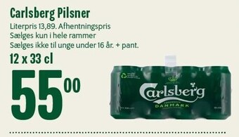Min Købmand Carlsberg Pilsner tilbud