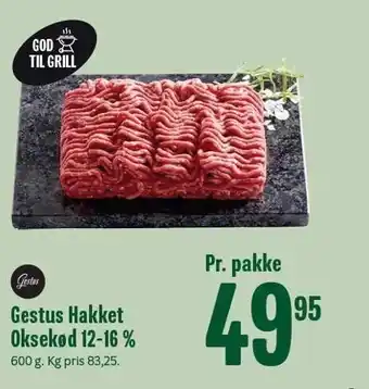 Min Købmand Gestus hakket oksekød 12-16% tilbud