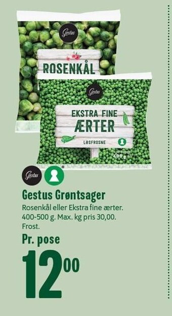 Min Købmand Gestus Grøntsager tilbud