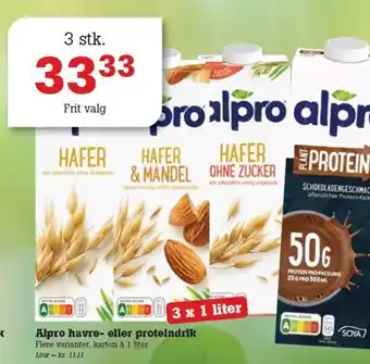 Alpro havre- el. proteindrik 3 stk