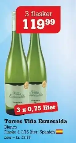 Torres Vina Esmeralda 3 flasker