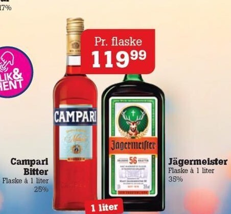 Poetzsch Padborg Campari Bitter el. Jägermeister tilbud