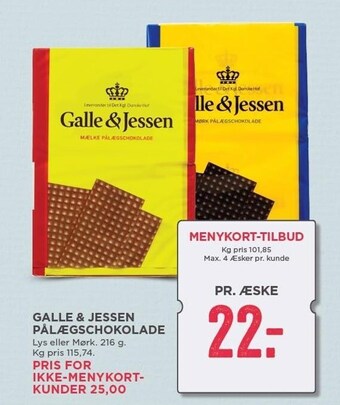 Galle & Jessen Pålægschokolade