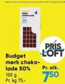 Budget mørk chokolade 50%