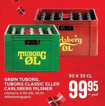 Grøn Tuborg, Tuborg Classic el. Carlsberg pilsner