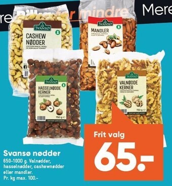 Bilka Svansø nødder tilbud