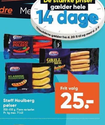 Bilka Steff Houlberg pølser tilbud