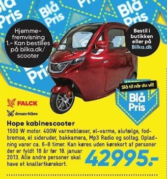 Bilka Hope kabinescooter tilbud