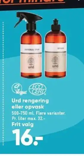 Urd rengøring el. opvask