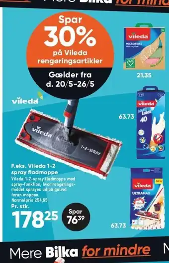 Bilka Spar 30% på Vileda rengøringsartikler tilbud