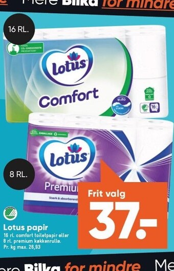 Bilka Lotus papir tilbud