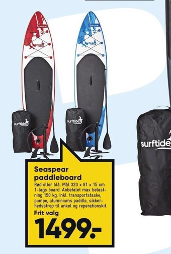 Bilka Seaspear paddleboard tilbud