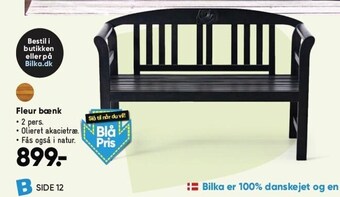 Bilka Fleur bænk tilbud