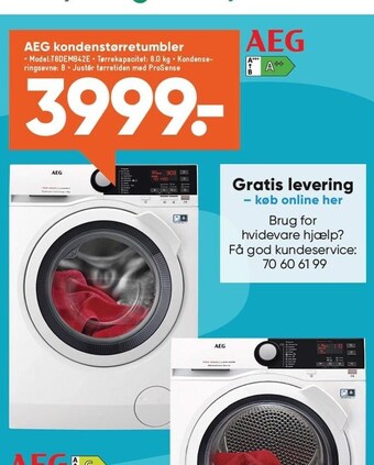 Bilka AEG kondenstørretumbler tilbud