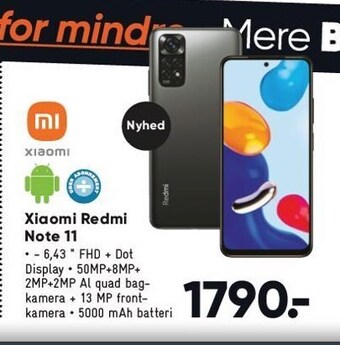 Bilka Xiaomi Redmi Note 11 tilbud