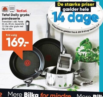 Bilka Tefal daily gryde/pandeserie tilbud