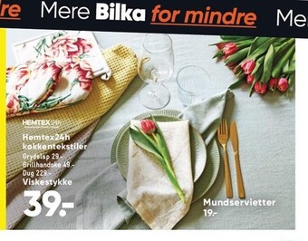 Bilka Hemtex24h køkkentekstiler tilbud