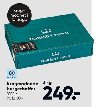 Bilka Krogmodnede burgerbøffer tilbud