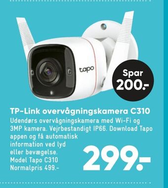 Bilka TP-Link overvågningskamera C310 tilbud