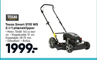 Bilka Texas Smart 5110 WS 2-i-1 plæneklipper tilbud