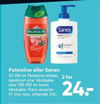 Bilka Palmolive eller Sanex tilbud