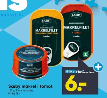 Bilka Sæby makrel i tomat tilbud
