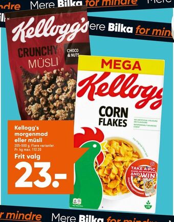 Bilka Kellogg's morgenmad eller müsli tilbud