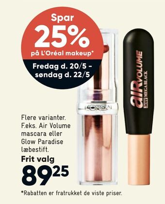 Bilka L'Oréal makeup tilbud