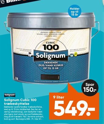 Bilka Solignum Cubic 100 træbeskyttelse tilbud