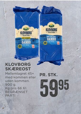 MENY Klovborg skæreost tilbud