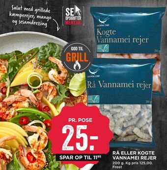 MENY Rå eller kogte vannamei rejer tilbud