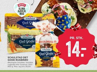 MENY Schulstad det gode rugbrød tilbud