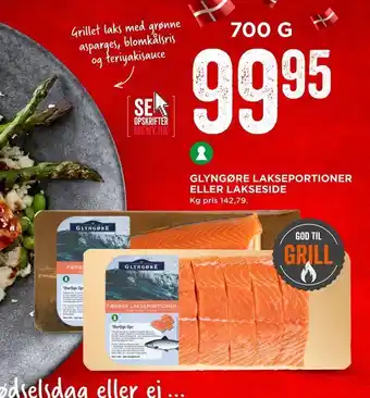MENY Glyngøre lakseportioner eller lakseside tilbud