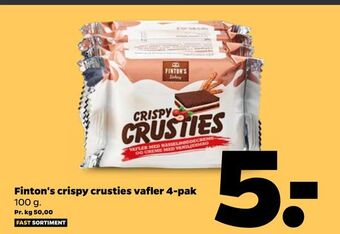 Netto Finton's crispy crusties vafler 4-pak tilbud