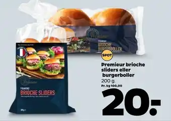 Netto Premieur brioche sliders eller burgerboller tilbud