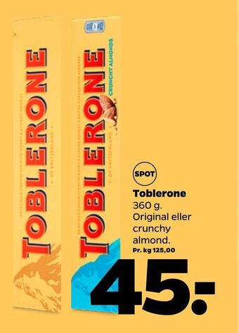Netto Toblerone tilbud