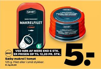 Netto Sæby makrel i tomat tilbud