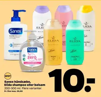 Netto Sanex håndsæbe, Elida shampoo eller balsam tilbud